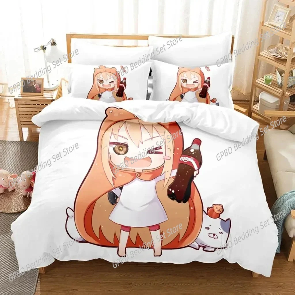Фото 3D-принт аниме Himouto! Комплект постельного белья Umaru-chan Single Twin Double Queen King Cal King Size Комплект постельного белья №1