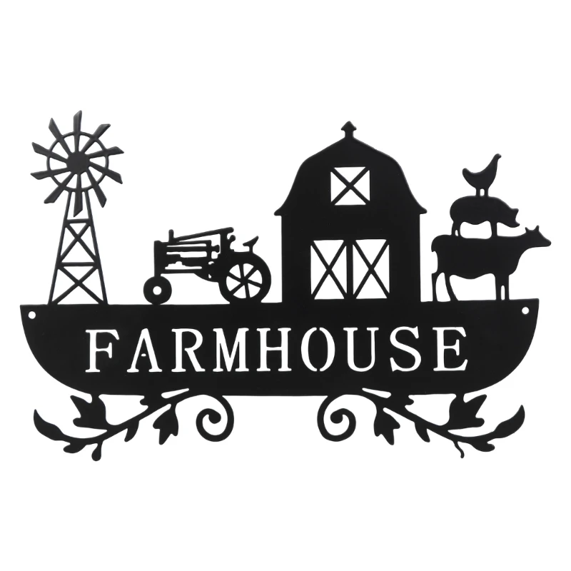 

Металлический фермерский знак, кованый железный декор, подвеска, поделки для общежития, гостиной, настенное украшение G2AB