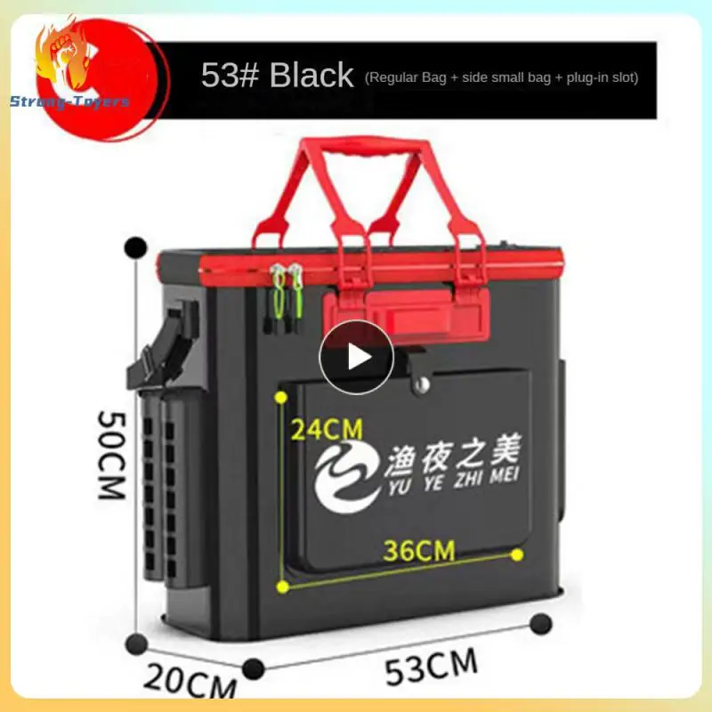 

Fish Box Outdoor Portable Fish Protection Bucket Live Fish Bucket Multipurpose Backstick Double Shoulder