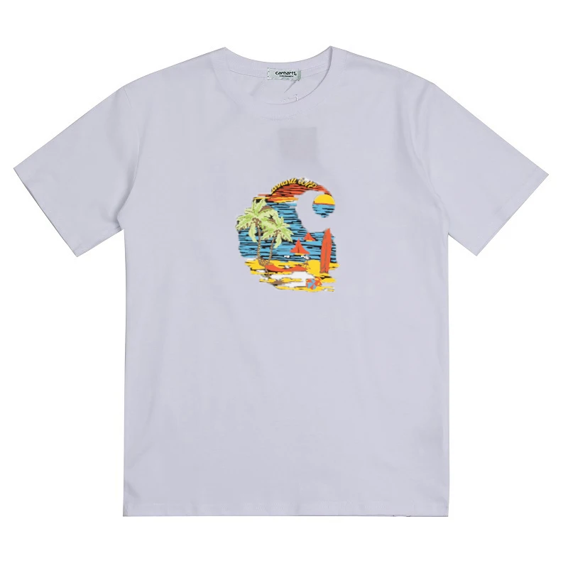 

Летняя новая футболка унисекс, повседневная свободная Мужская футболка, трендовая спортивная женская футболка, Топ оверсайз