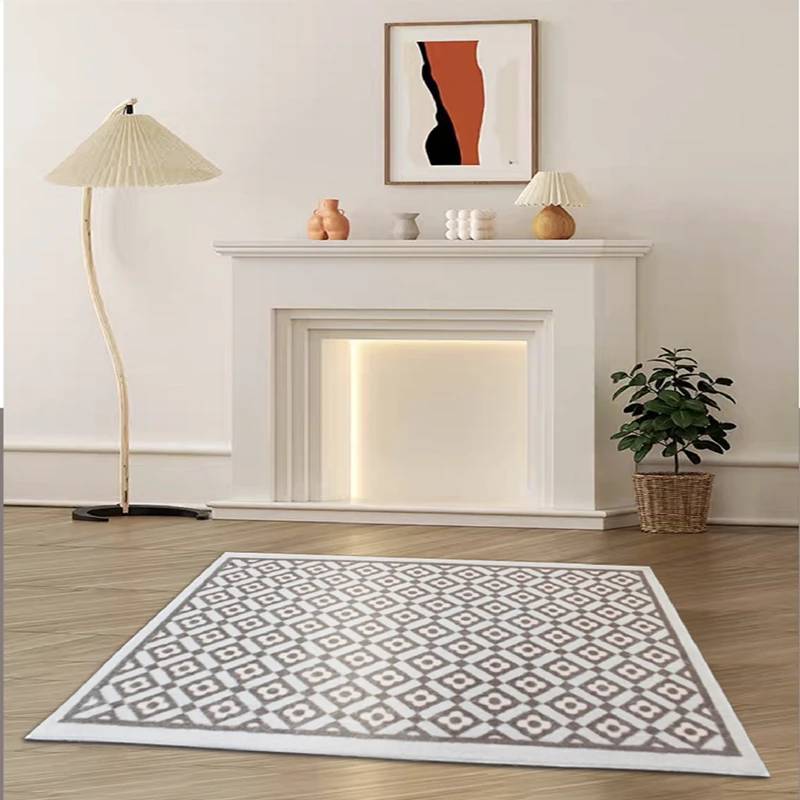 French Retro Style Living Room Decoration Carpet Bedroom Non-slip Plush Carpets Home Decor Fluffy Floor Mat Studio Lounge Rug |