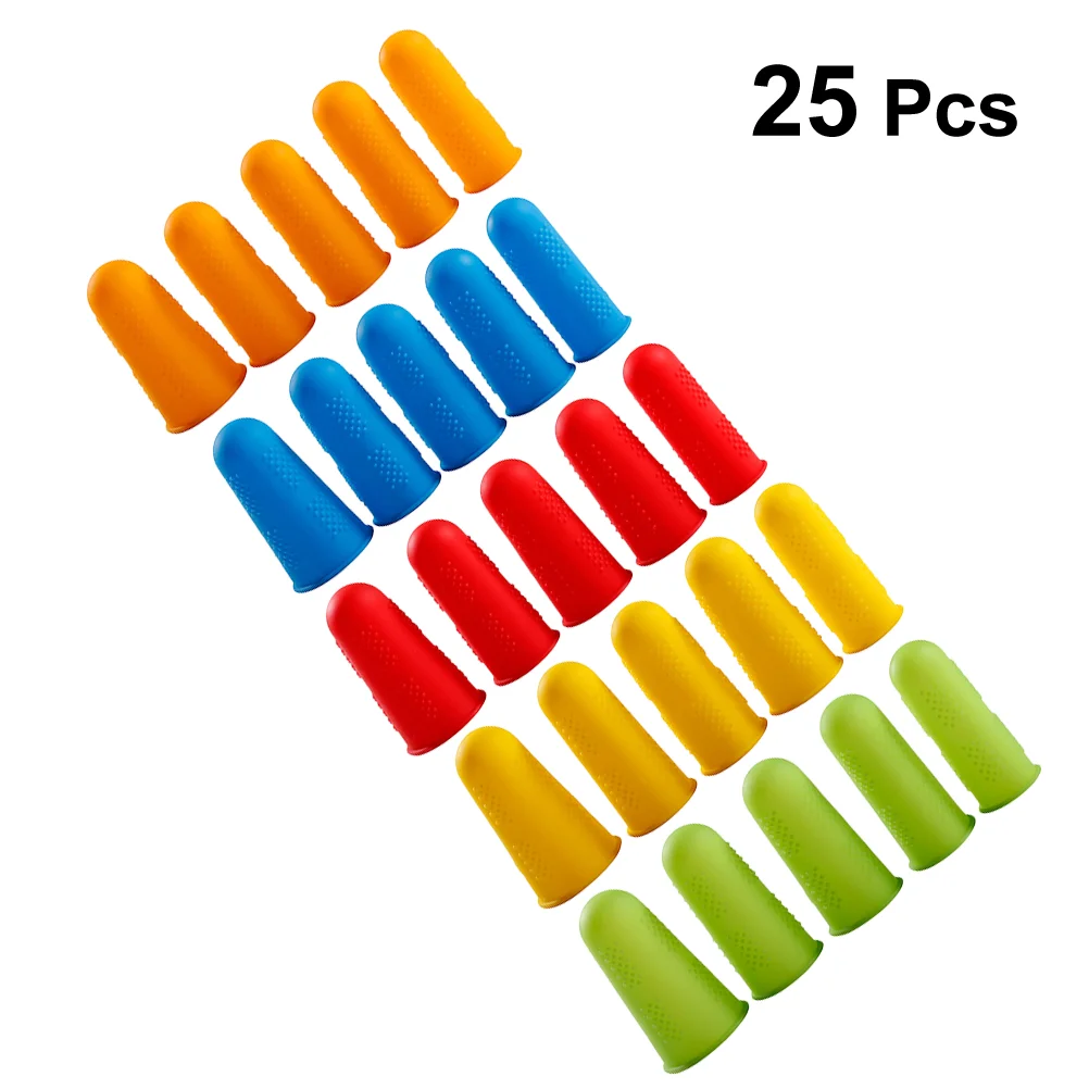 

25 Pcs Protective Cover Finger Cots Silicone Protector High Temperature Resistance