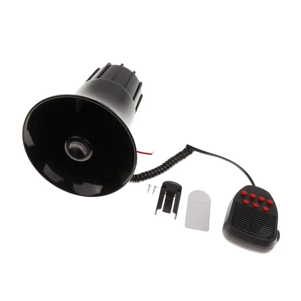 

2 Ом, 50 Вт, прочная Автомобильная 7 Сигнализация с микрофоном, громкоговоритель, цвет черный