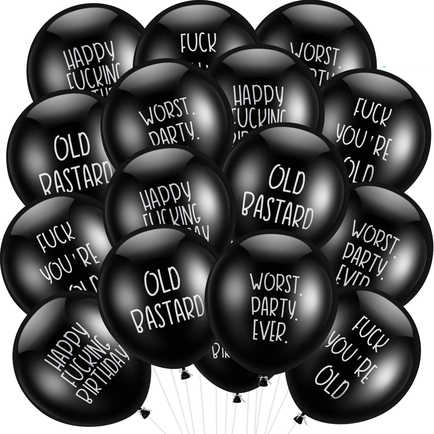 

20pcs/pack Abusive Balloons Funny Birthday Ballon You are old Letter Print Balloon Old AF Decoration