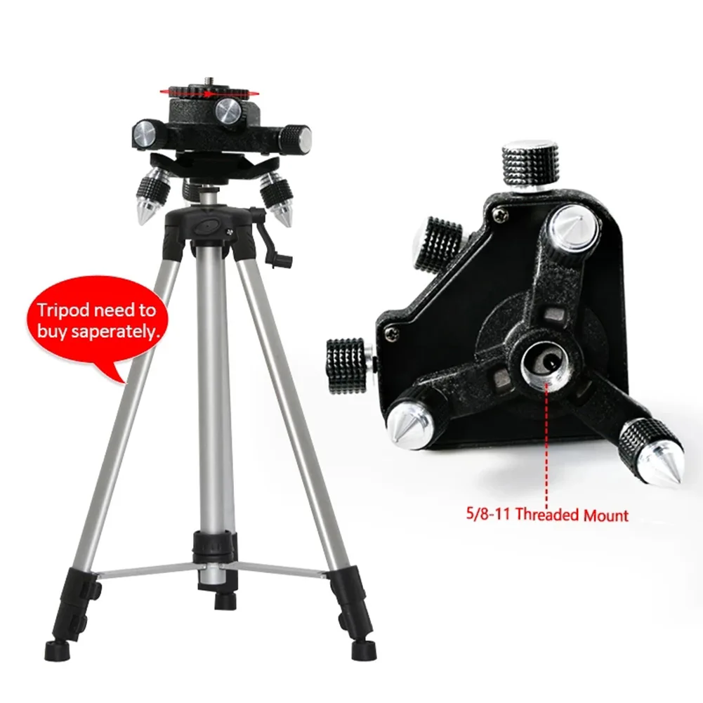 

1/4 To 5/8 Aluminum Alloy Laser Level Tripod Bracket 360 Degree Rotating Fine-tuning For Moving Base Tripode Para Nivel Laser