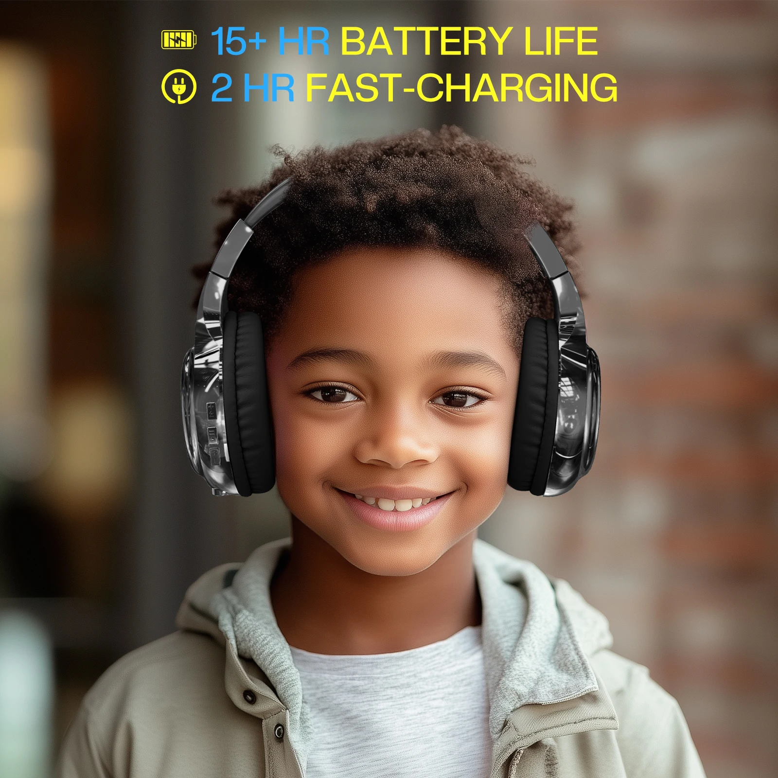 Беспроводные наушники Bluetooth 5.3 для мальчиков и подростков