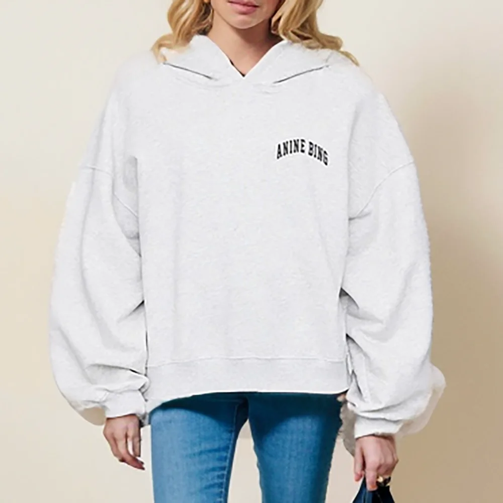 

Rowling Mirror Letter Graphic Print Women Hoodies Long Sleeve Cotton Classic Sweatshirts Casual Streetwear Pullover