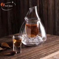 japanese glass wine pot transparent cooling sake cup ice jug creative decanter wine bottle whiskey dispenser home hotel bar