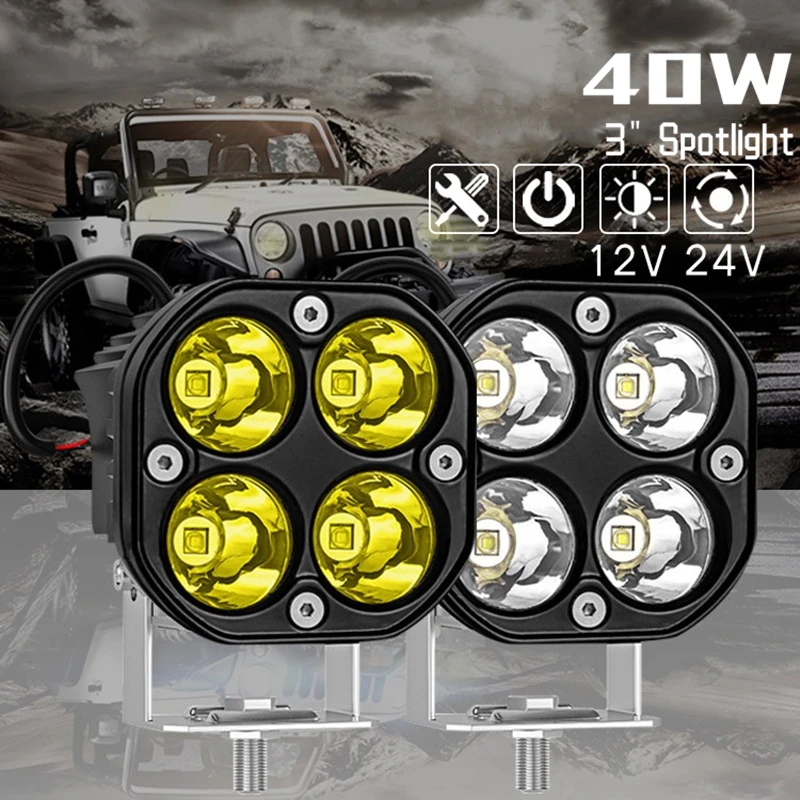 

1pc Cars Motorcycle Led Fog Bar Fog Lights Running Lights Headlights Spotlight DRL Pod Lamps for Auto Niva Lada 4x4 Off Road ATV