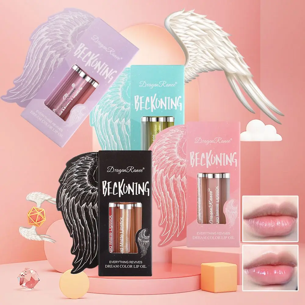 

3 Pcs Mirror Toot Glass Lipgloss Lip Oil Transparent Moisturizing Lipstick Set Lip Gloss Natural Clear