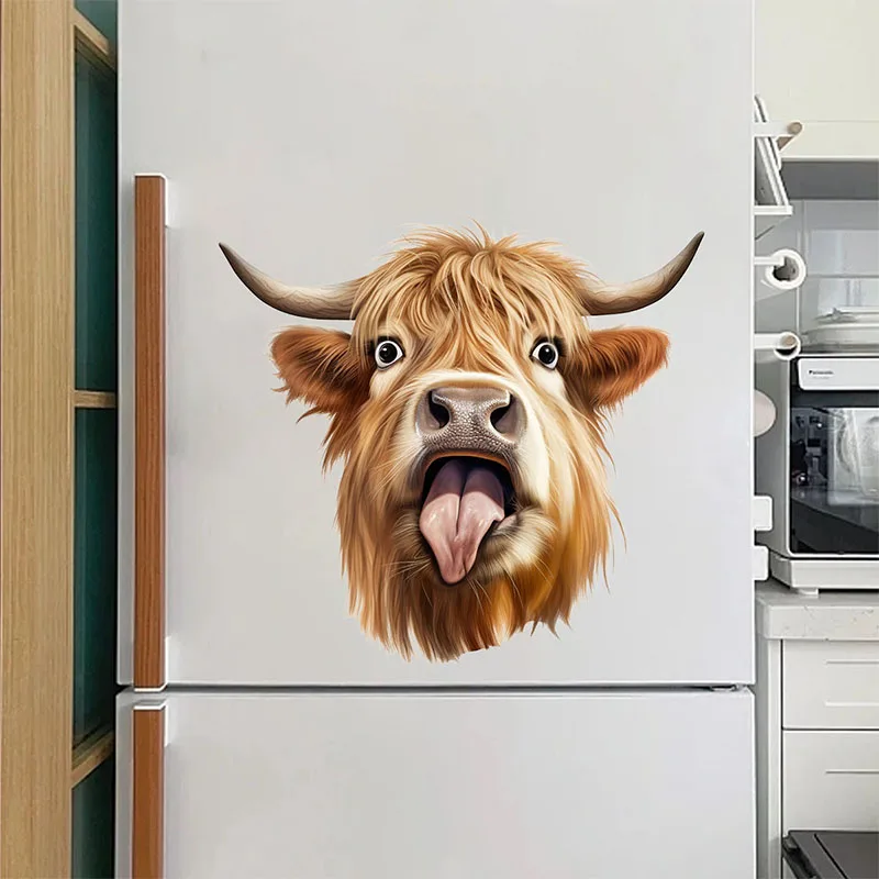 Самоклеящаяся декоративная настенная наклейка в виде коровы для ванной комнаты