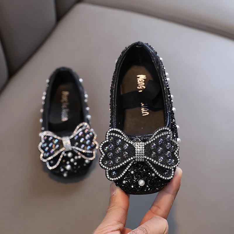 Женские кожаные туфли модная обувь для маленькой девочки с искусственным