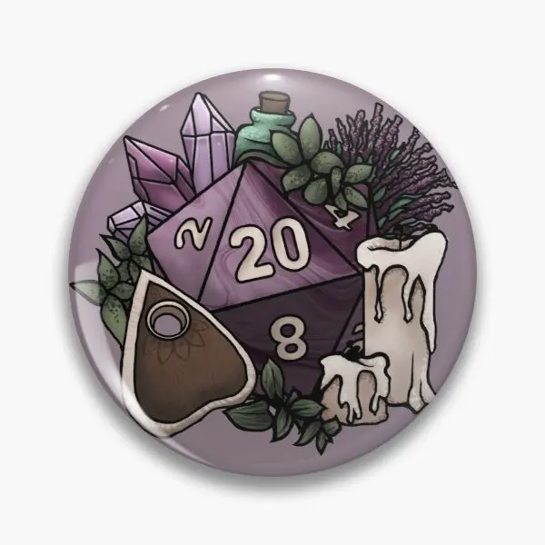 

Настольные игральные кости Witchy D20 для ролевых игр, мягкая пуговица, шпилька, искусственный мультяшный воротник, модный значок, одежда, шляпа,...