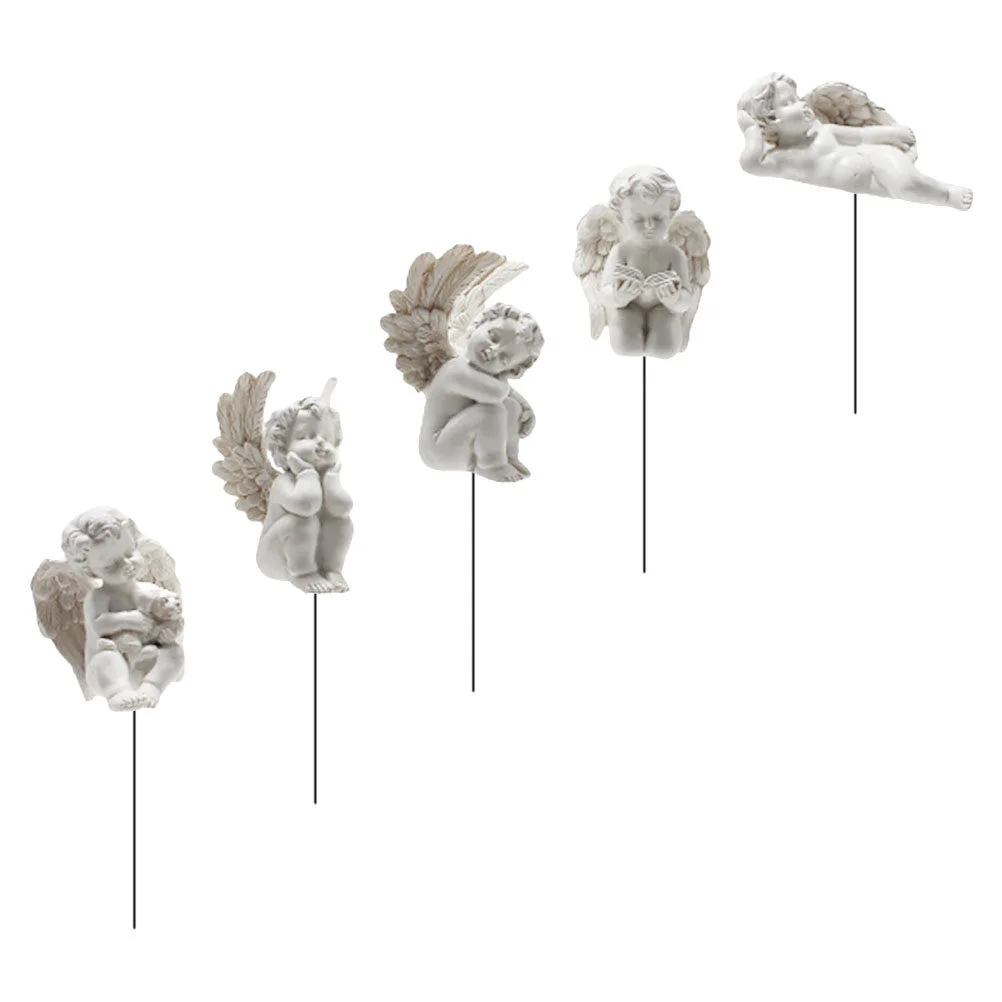 

5 Pcs Decorative Fairy Statue Solar Light Garden Jupiter Adornment Ornament Statue Simulation Decoration Synthetic Resin Yard