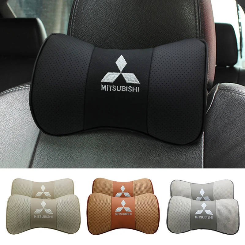 

2pcs Car Seat Headrest Neck Pillows for Mitsubishi L200 Colt Lancer ASX Pajero Outlander Mirage Eclipse Car Accessories Interior