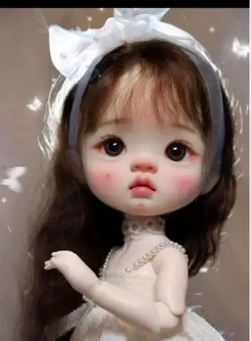 В наличии 1/6 кукла qianqian yuanbao BJD с большой головой материал из смолы без макияжа