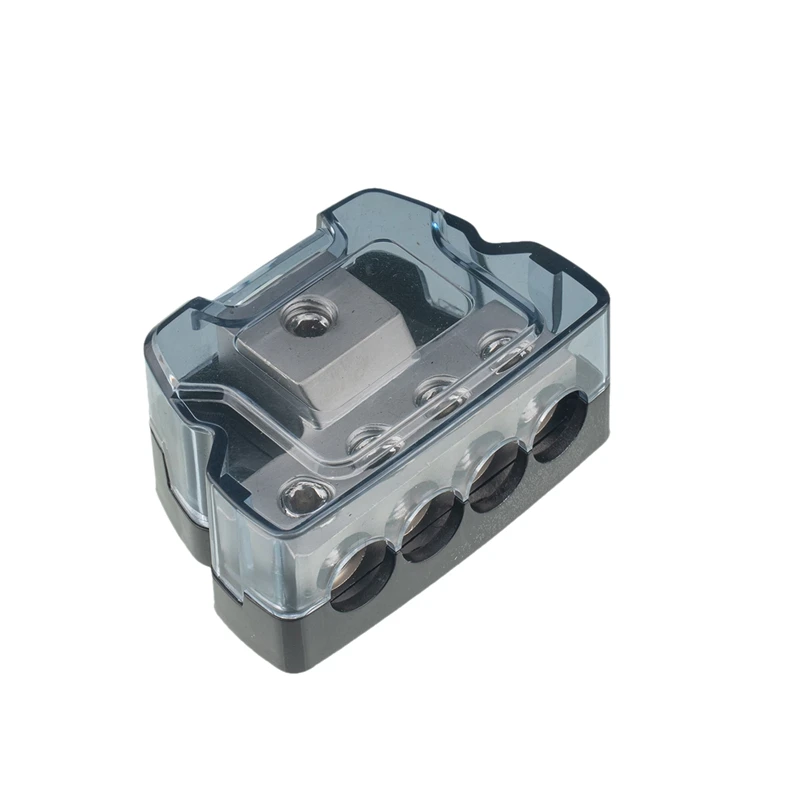 

Splitter Fuse Holder Protective 1X0GA In 4X4ga Out High Sensitivity Zinc Alloy Power Distribution Box Block Car Audio