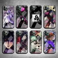 naruto uchiha madara phone case tempered glass for iphone 13 12 11 pro mini xr xs max 8 x 7 6s 6 plus se 2020 cover
