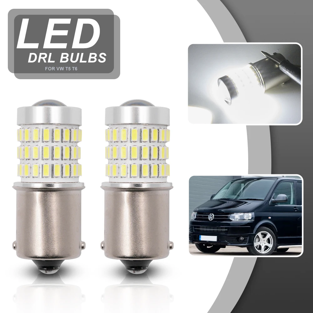 

Светодиодные дневные ходовые огни 2x1156 CANbus BA15S/P21W S25, дневные ходовые огни, дневные ходовые огни для VW T5 T6, дневные ходовые огни транспортера, Стайлинг автомобиля