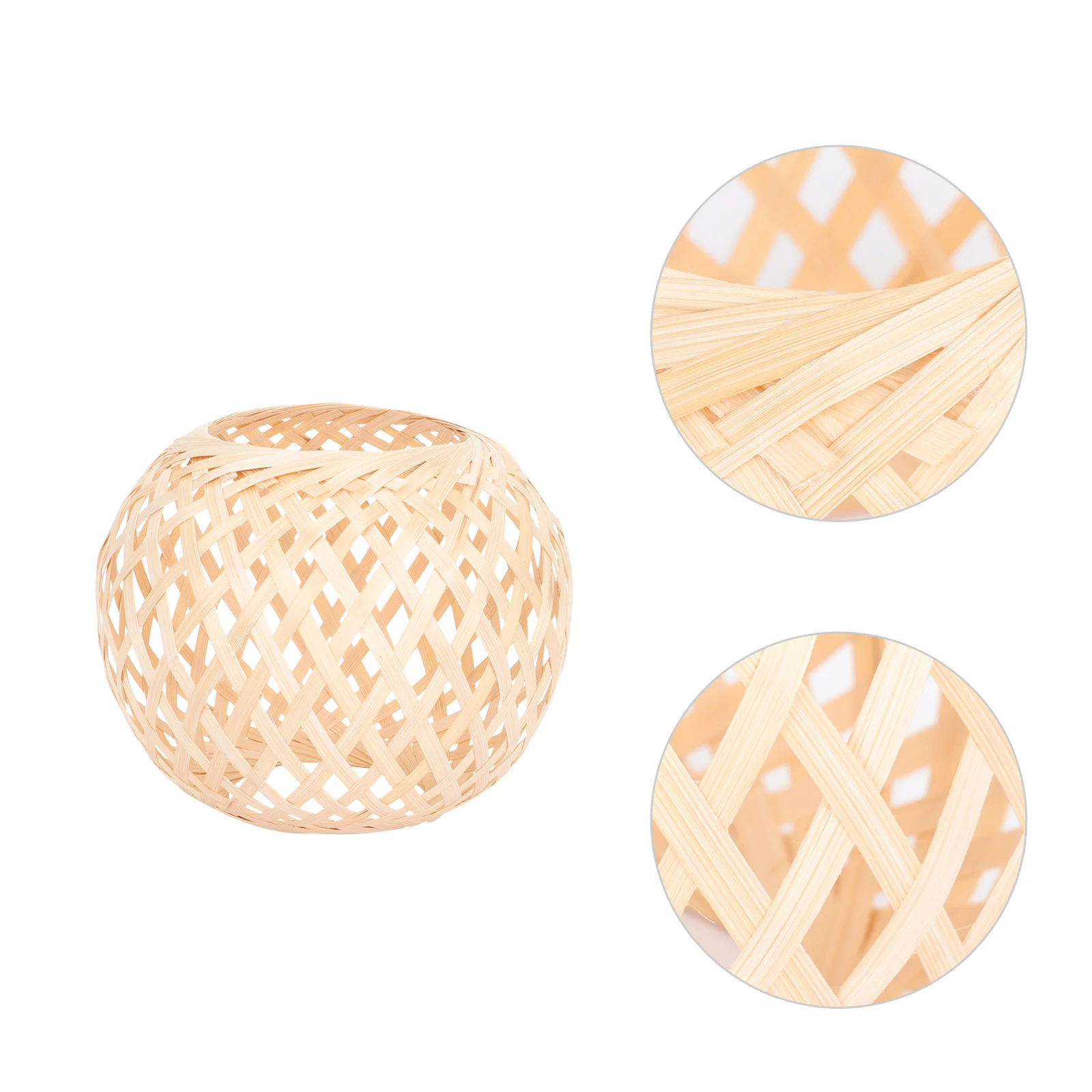 

Lampshade Shade Lamp Woven Light Cover Rattan Wall Retro Table Drum Simple Decor Farmhouse Hanging Lantern Indoor Craft