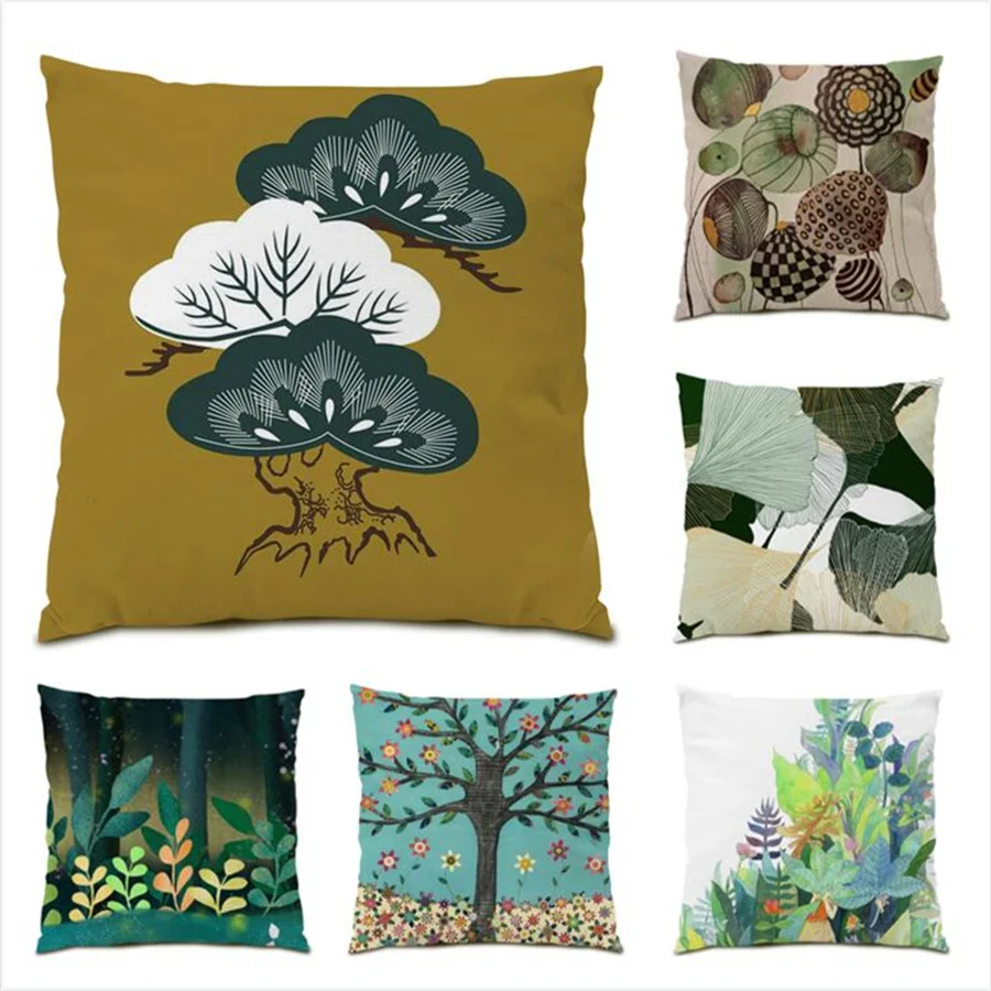 

Ultra Soft Velvet Pillow Covers Decorative Cushion Plants Decoration Home Decor Vintage Ornamental Pillows Living Room E0294