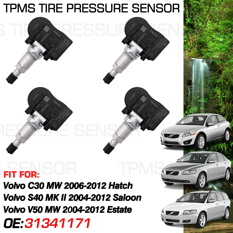 Монитор давления в шинах для Volvo C30 2006-2012 S40 седан V50 Estate 2004-2012 433 МГц 31341171 31341893