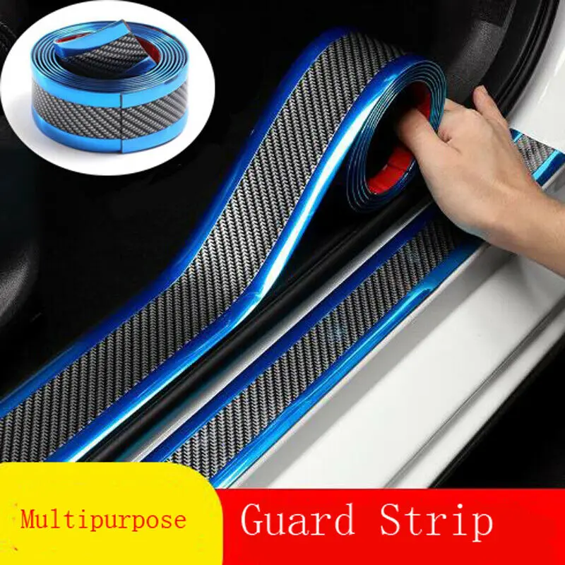 

Carbon fiber Car Stickers Protector Strip Auto Threshold Bumper Anti Scratch Tape Collision Scuff DIY Paste Protection Film