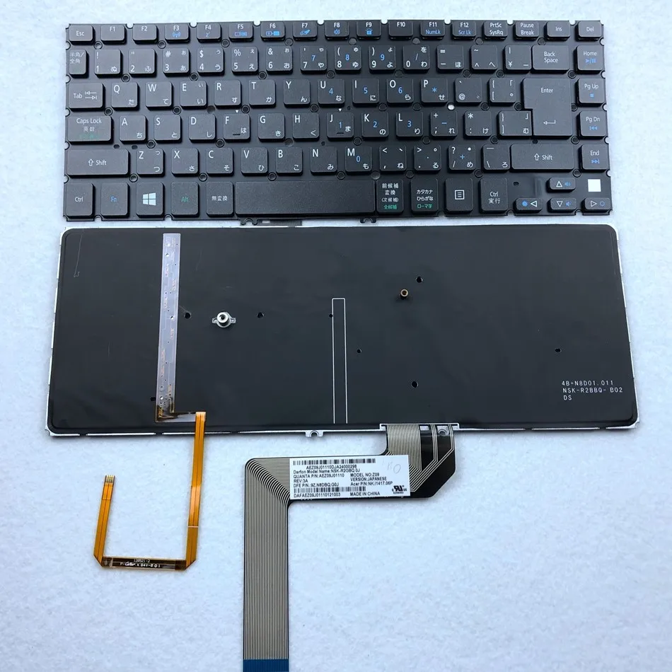 Tastiera per Laptop retroilluminata russa giapponese per Acer Aspire M5-481PT M5-481PTG Z09 JP RU Layout