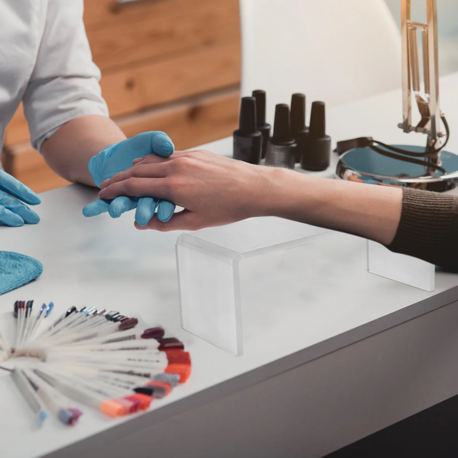 

Ручная Подушка для ногтей, Простая подставка для запястья, профессиональный маникюрный набор, подлокотник, утолщенный акриловый держатель ...