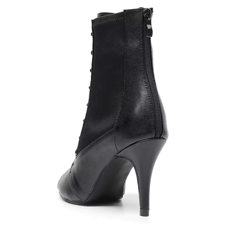 Latin Dance Boots For Women Elegant Stilettos Rubber Sole Outdoors 11CM High Heels Ballroom Dancing Salsa Shoes For Ladies HROYL