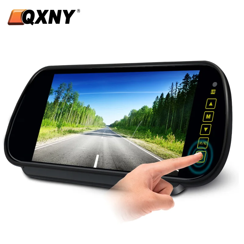 HD 7 Inch Car TFT LCD Mirror Monitor Vehicle Parking Screen 2 AV Input Auto Display Assistance Used for Rear View Backup Camera