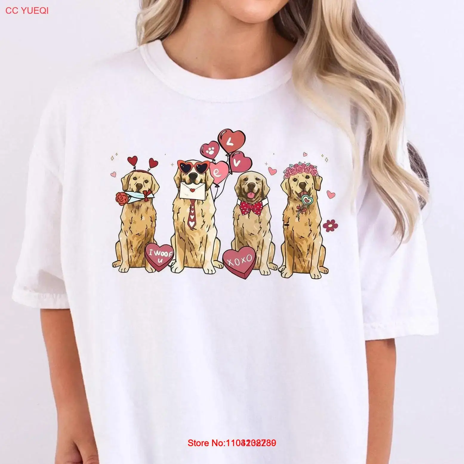 Футболка с собакой на день Святого Валентина свитер для владельца мамы любовники