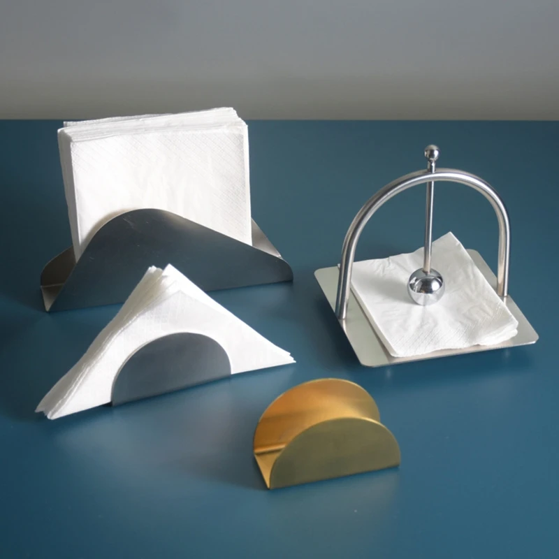 

Stainless Steel Tissue Stand Metal Napkin Holder Dispenser Display Rack for Home Kitchen Bathroom Restaurant and Bar