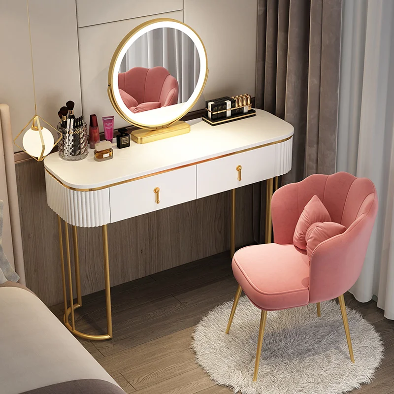 

Wood White Vanity Table Multifunction Nordic Luxury Bedroom Laden Drawers Makeup Storage China Tocador Maquillaje Wood Furniture