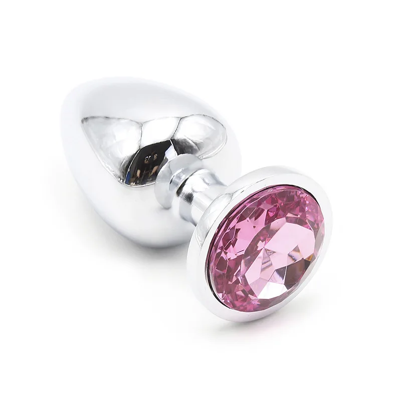 Hot Sale Silver Anal Plug Metal With Jewel Cheap Ass Sex Toys Dilator Small Crystal Butt For Women |