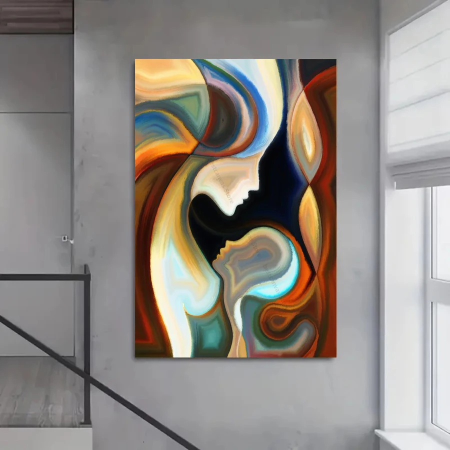 Абстрактная любовь холст художественный принт настенный декор современный