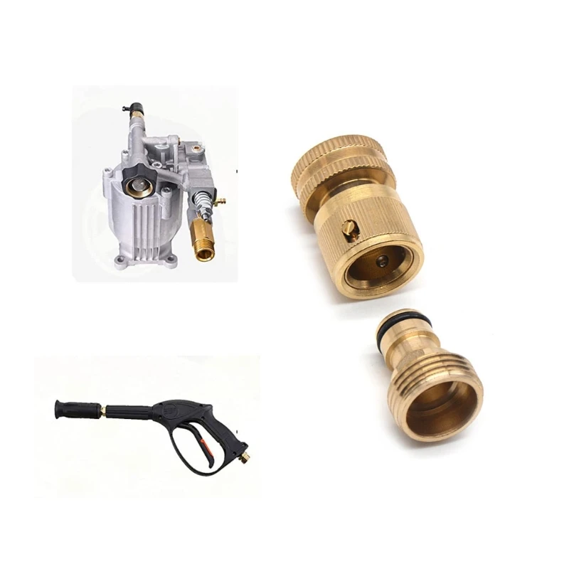 

3/4" Thread Brass Quick Connector Garden Water Connection Accessories Car Wash