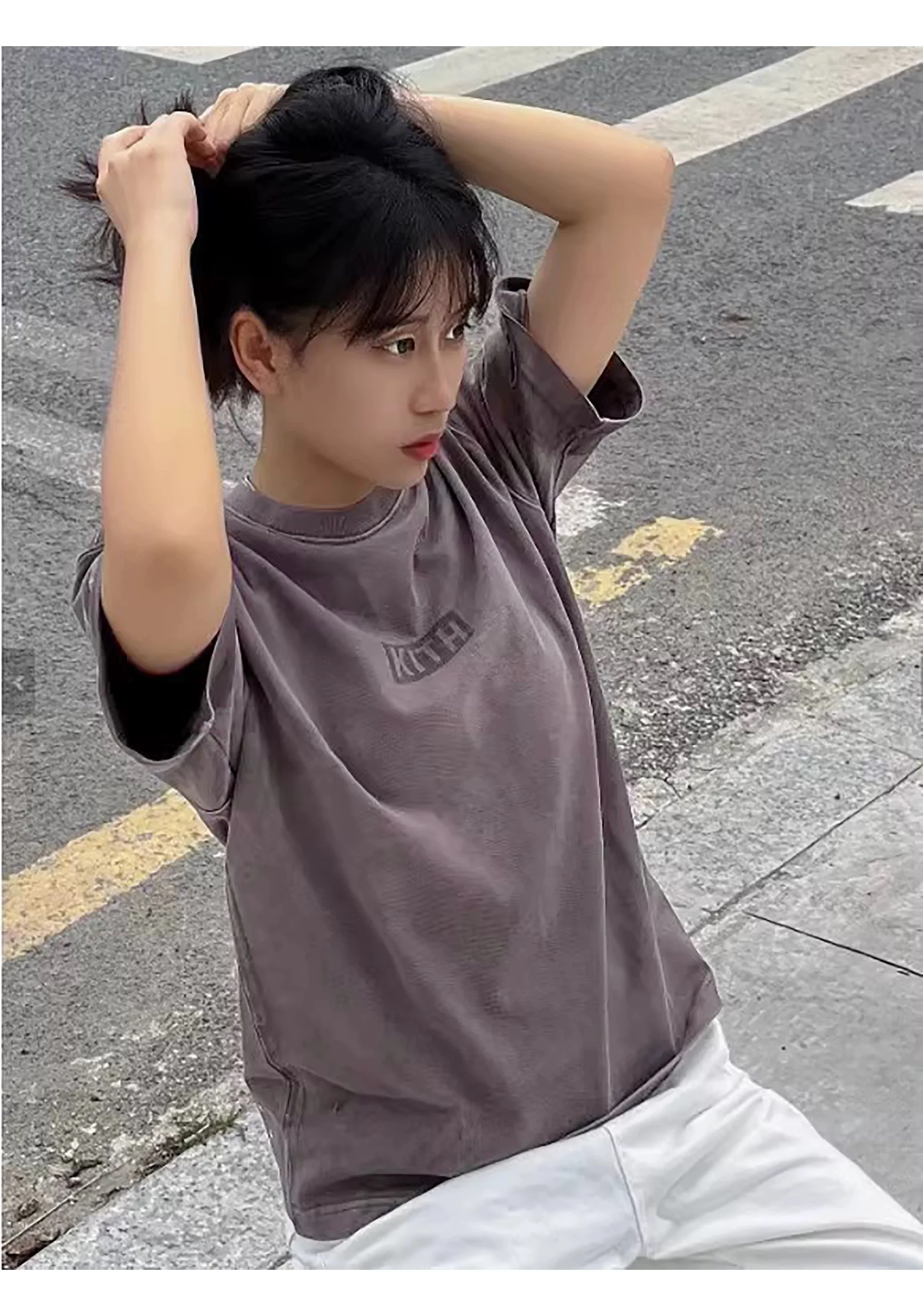 Футболка мужская и женская с коротким рукавом винтажная Свободная Повседневная