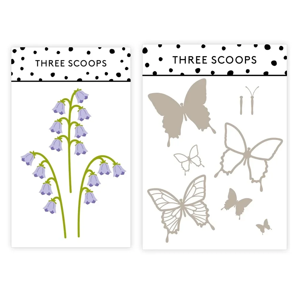 Трафарет с изображением китайских колокольчиков травы для резки металлических