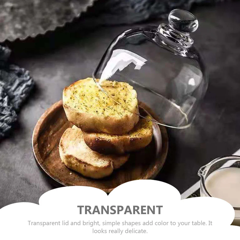 Избранная деревянная стеклянная тарелка для торта с куполом идеально подходящая