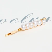 ladies pearl clip headgear baroque pearl japanese and korean temperament gold winding pure handmade hair accessories jewelry