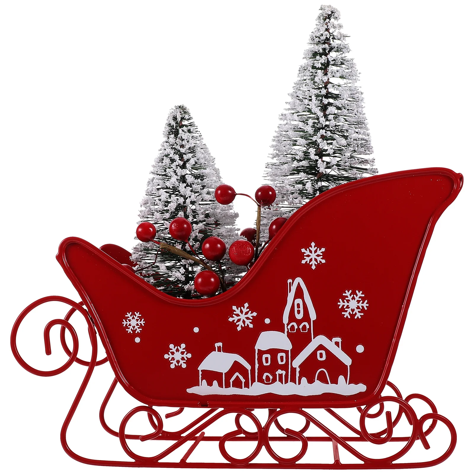 

Sleigh Table Christmas Decoration Exquisite Xmas Sleigh Model Party Favor