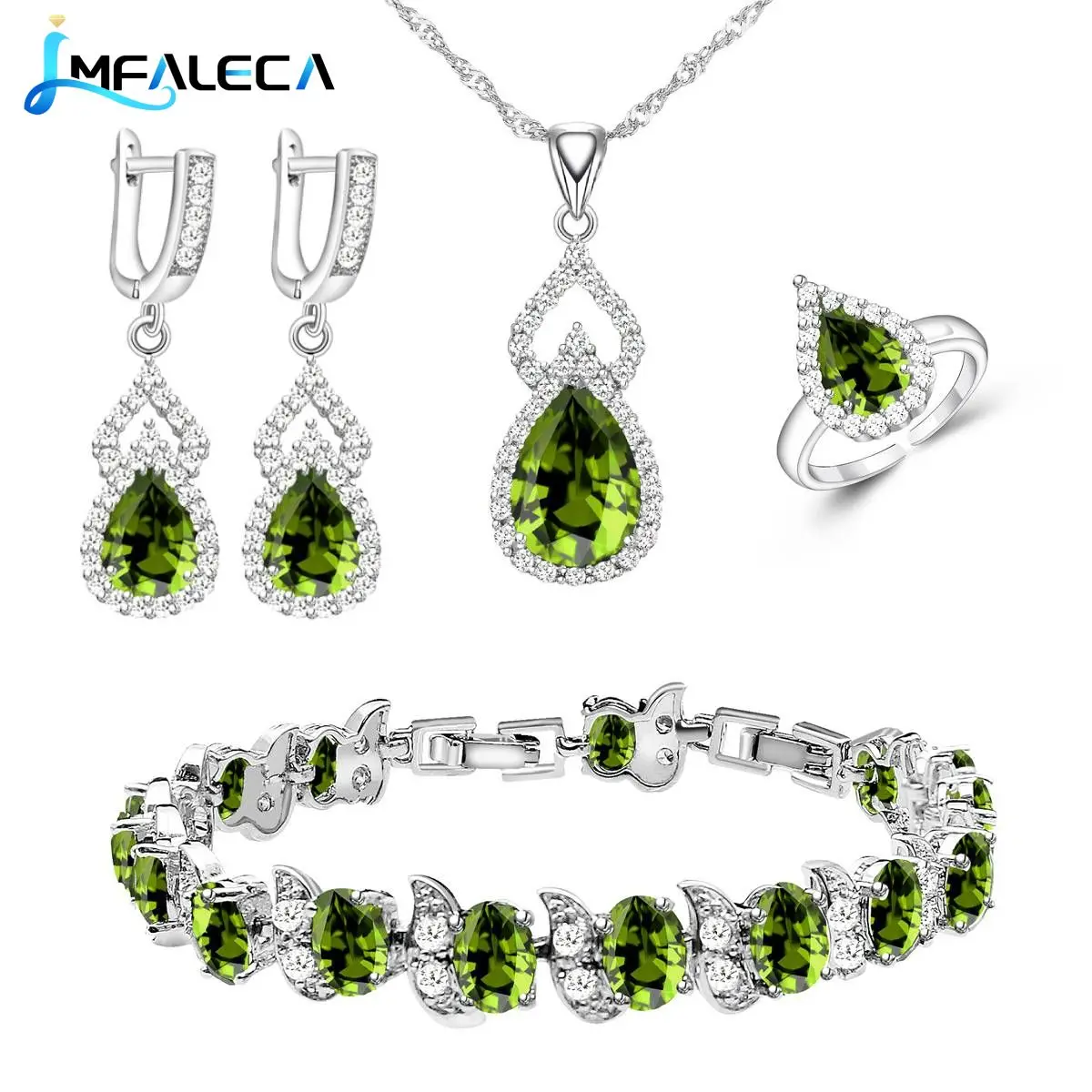 

Женский ювелирный комплект из колье и серёг, из серебра 925 пробы