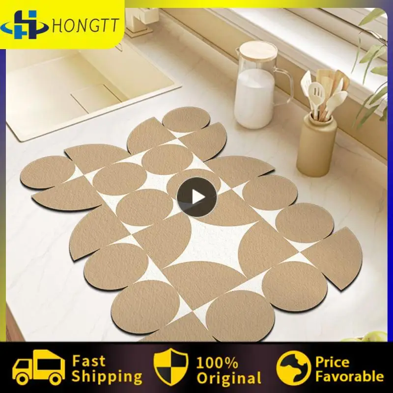 

Anti-slip Placemats Multi-functional Soft And Comfortable Coaster Double-sided Anti-slip Good Water Absorption Effect Drain Mat