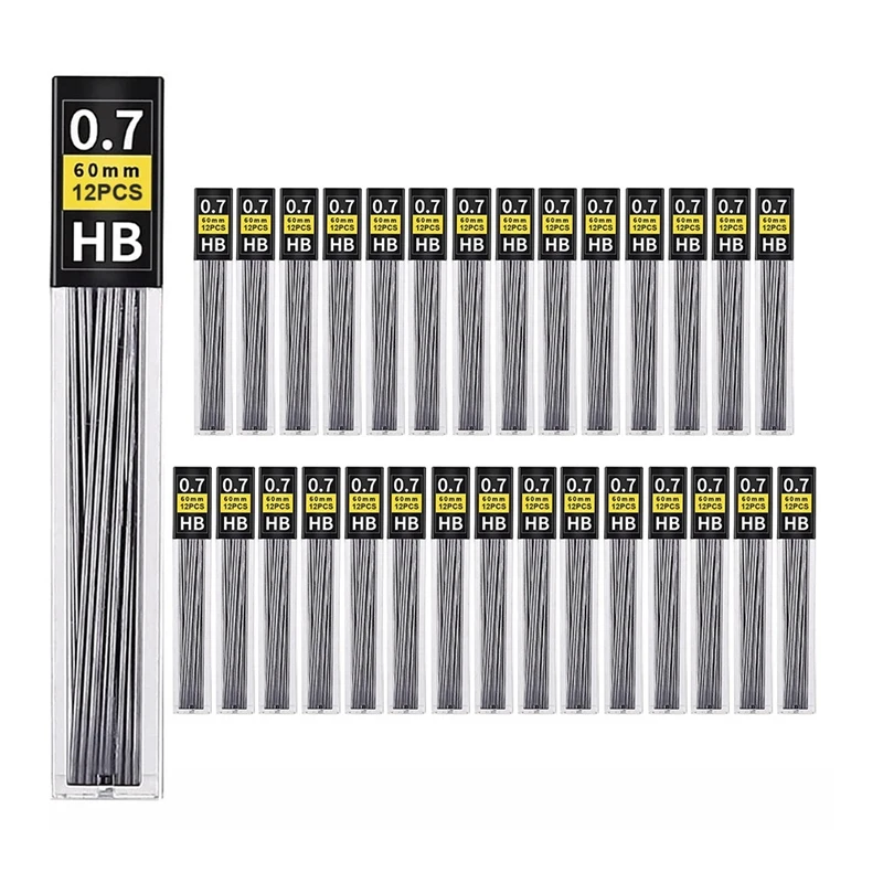 

PPYY-0.7Mm Lead Refills, 360 Pcs Smooth Break Resistant HB Lead Refills for Mechanical Pencils 0.7,30 Tubes,12 Leads Per Tube