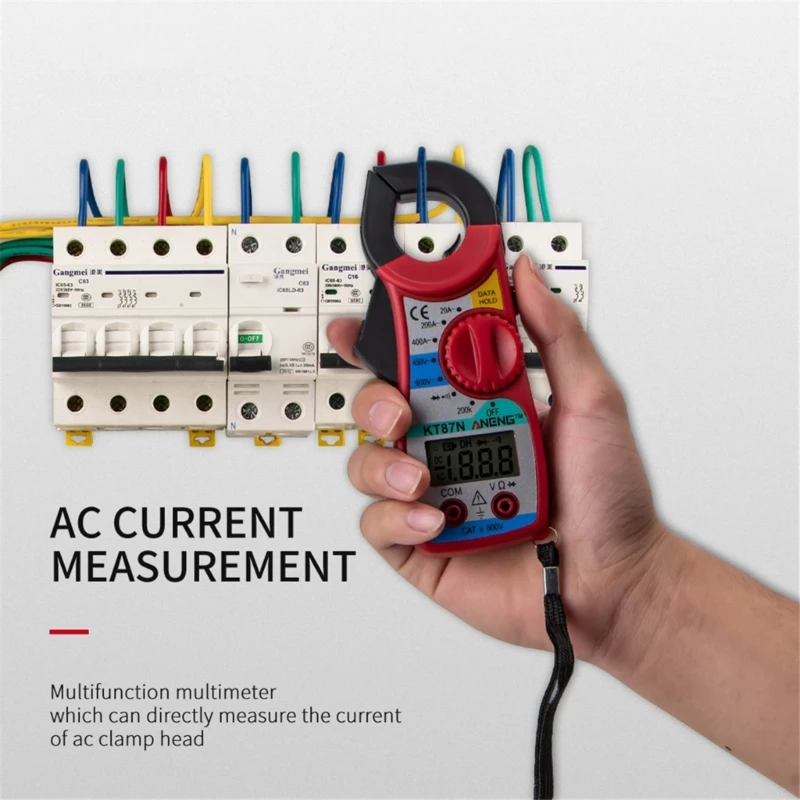 

LCD Digital Clamp Multimeter Amperemeter Electrical Meter AC / DC Voltage Current Resistance-Resistor Tester With Buzzer 87HA