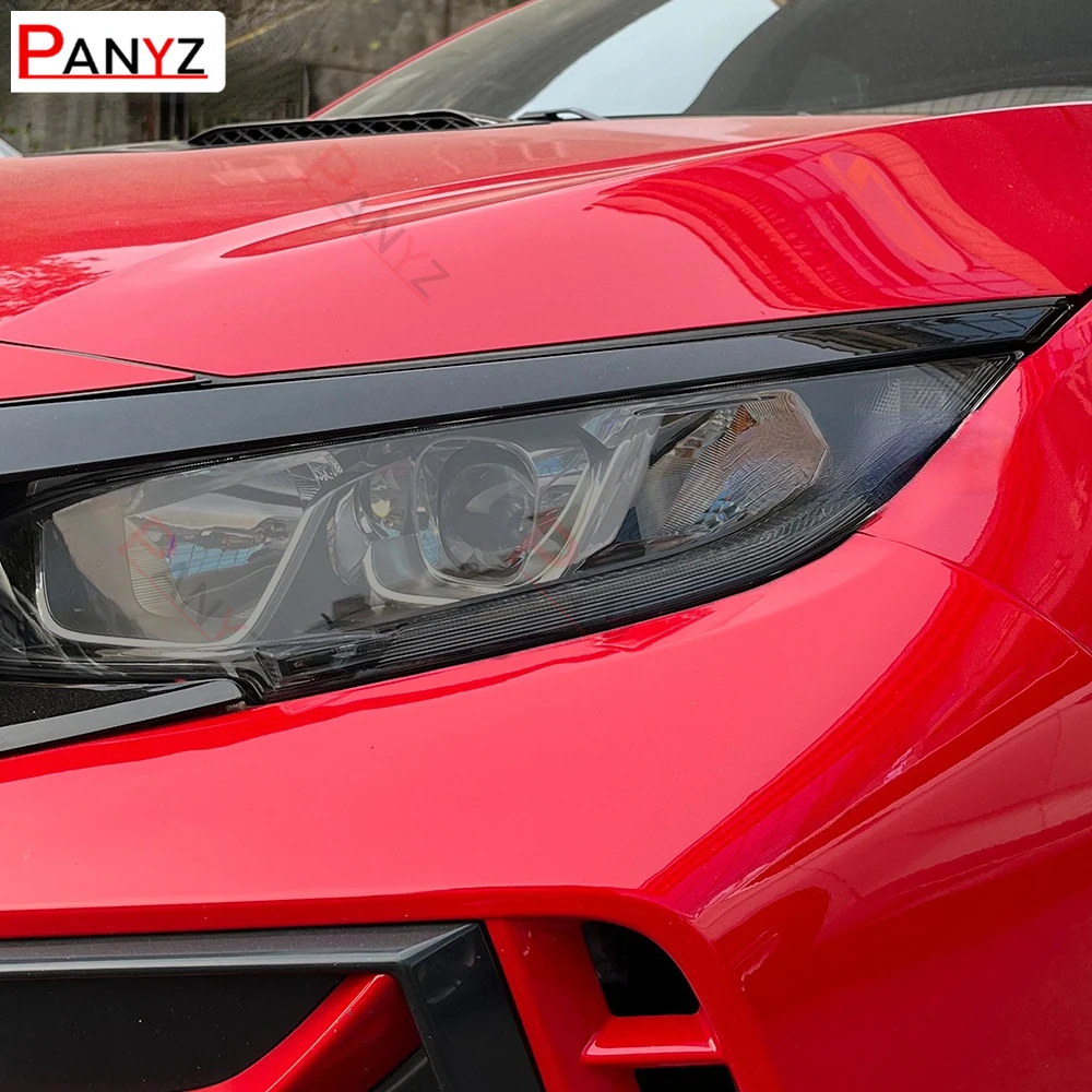 2 шт. прозрачная защитная пленка из ТПУ для передних фар Honda Civic 10 поколения FC/FK