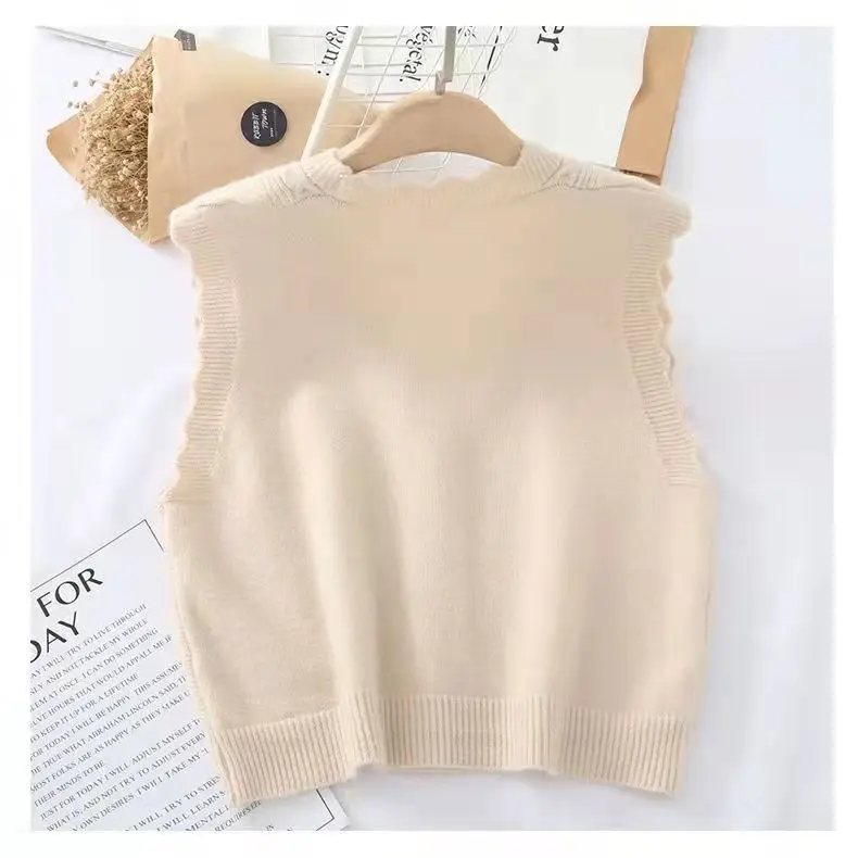 Вязаный жилет Женский Осенний свободный свитер в западном стиле женский