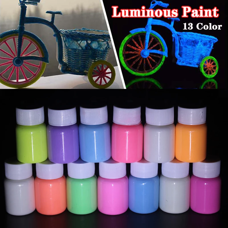 

Luminous Paint Acrylic Paint Glow In The Dark Luminous Pigment Fluorescent Powder Painting for Nail Art Supplies DIY Mica Powder