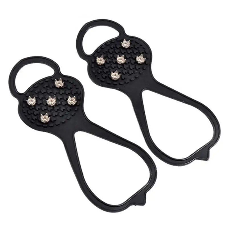 

Захват для льда с 5 зубцами для обуви, женские и мужские скобы, снегоступы, аксессуары для детской, нескользящая обувь для альпинизма, походов